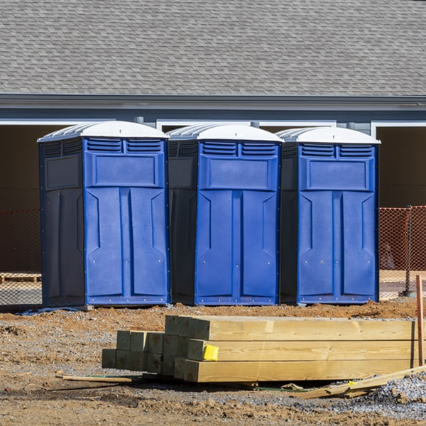 how can i report damages or issues with the portable toilets during my rental period in Butterfield